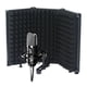 thumbnail image 4 of Pantalla portátil de aislamiento acústico para micrófono, diseño plegable de 3 paneles con esponja de alta densidad, ideal para estudios de grabación, color negro., 4 of 7