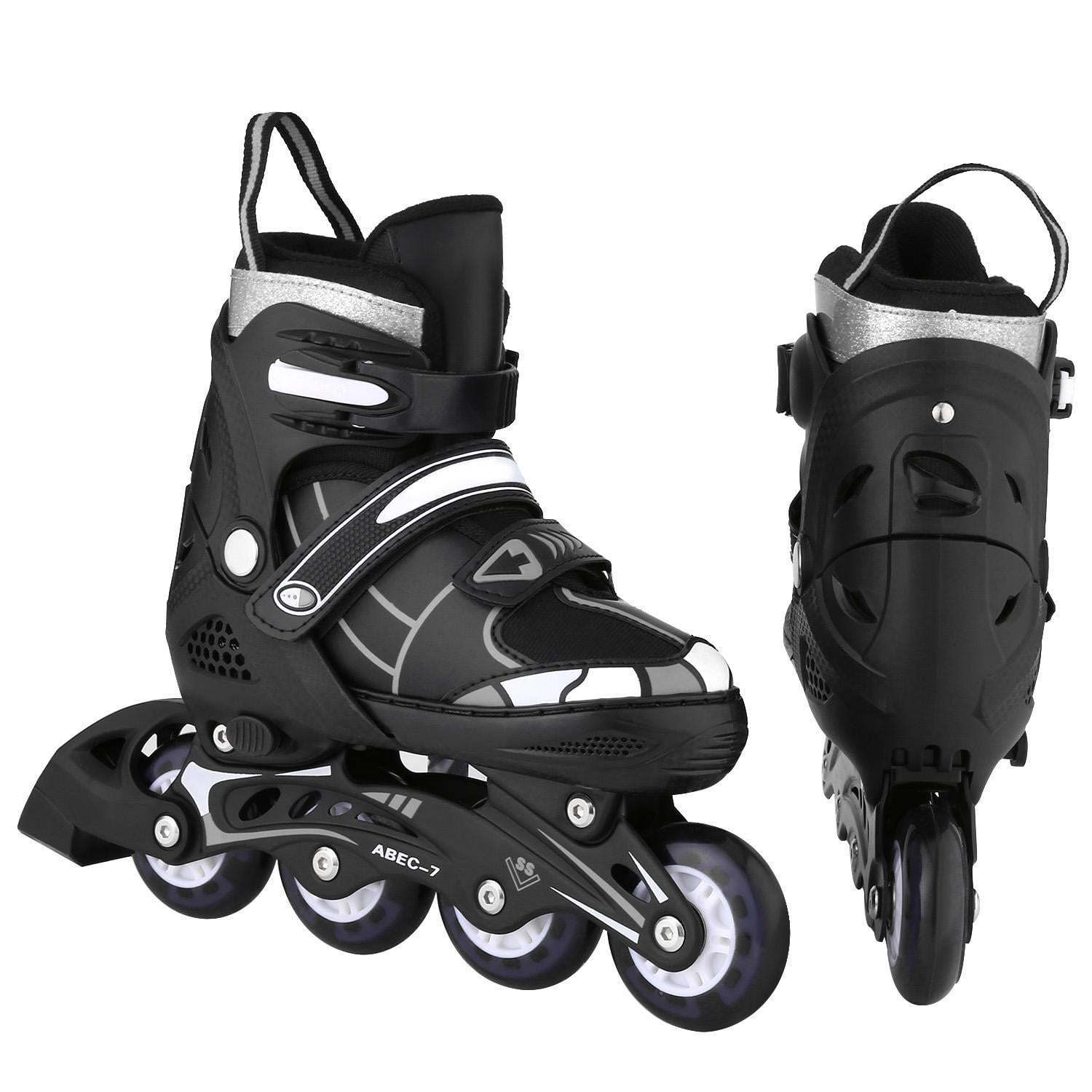 2019 Special Sale! Adjustable Inline Skates with Light up Wheels Beginner Artificial Leather