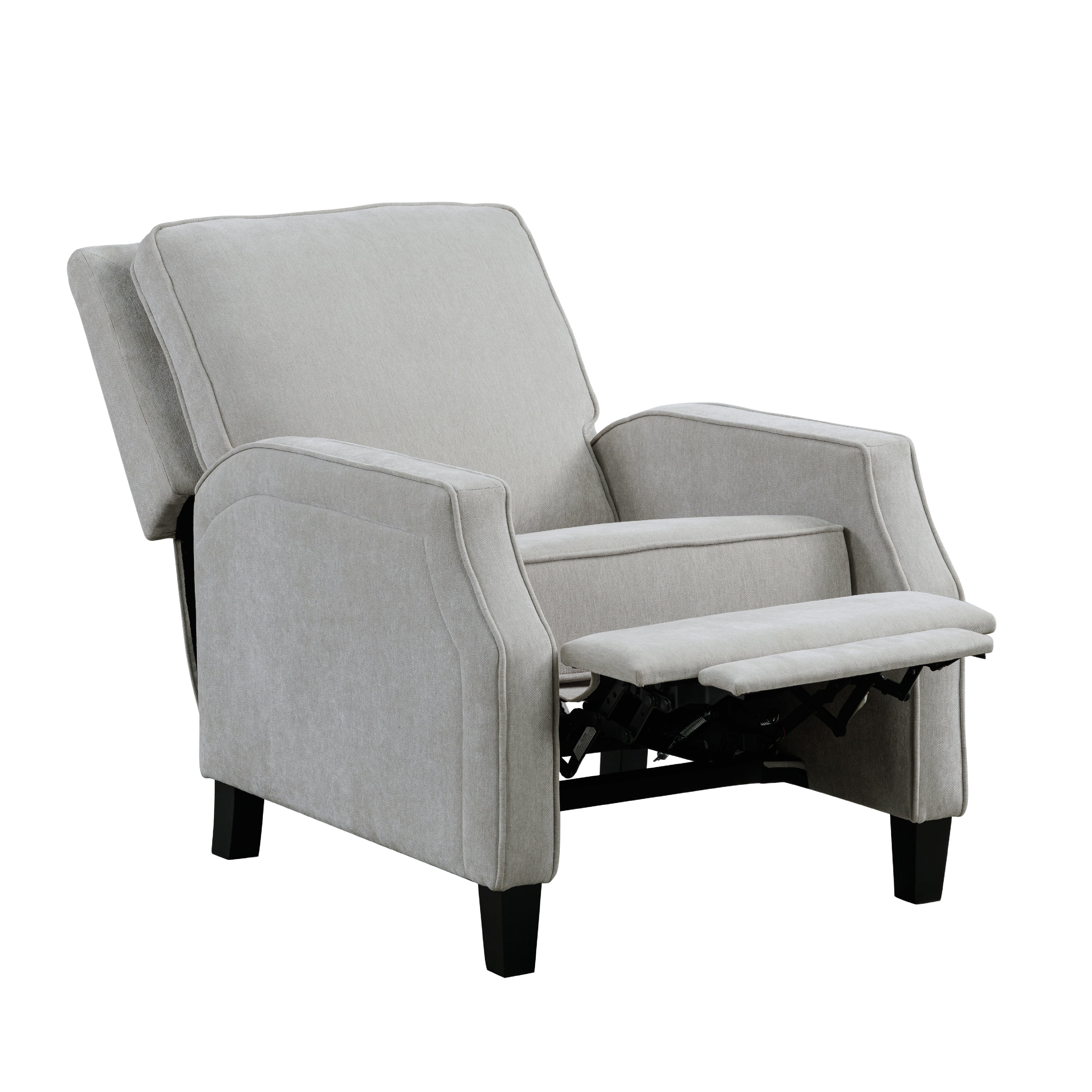Relax-A-Lounger Sorrento Modern Push Back Recliner, Light Gray Woven Fabric