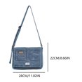 thumbnail image 2 of Bandolera Jeans Bolso Hombro Mujeres Color Sólido Denim Girls Daily Bag, 2 of 9