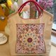 thumbnail image 2 of Bolso de mano de lona con bordado de flores de anacardo para mujer, bolso cruzado de nailon, bolso de hombro portátil plegable, 2 of 6