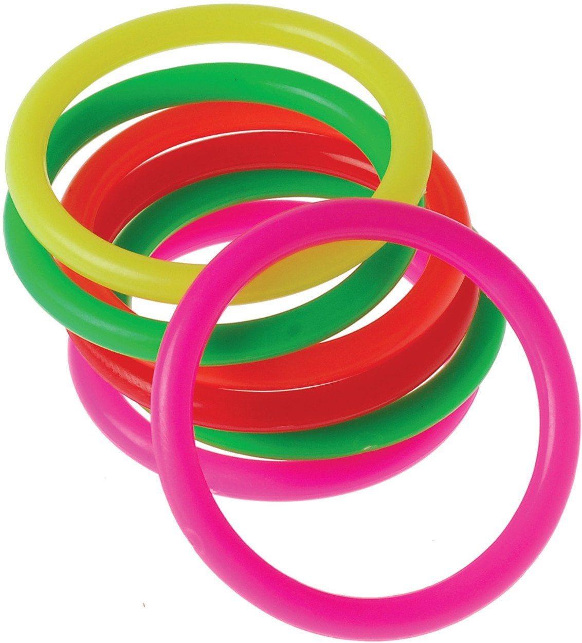 Neon Mini Carnival Game Rings Toys (12 Pack), Assorted Colors, Brand