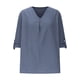 thumbnail image 4 of Conjunto de blusa de manga corta y pantalón con abertura para mujer, de mezcla de lino, con cuello redondo, informal, tejido suave y cómodo, para uso diario y en casa, sopatenor, 4 of 8