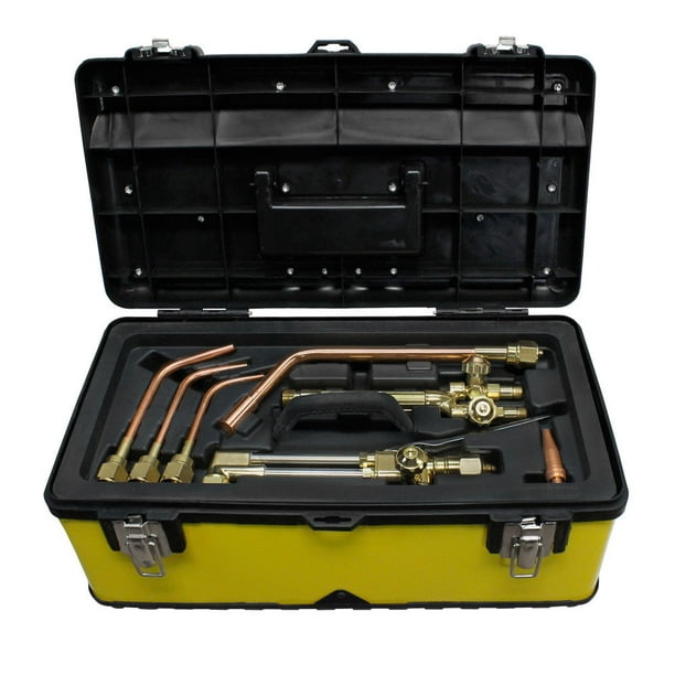 Heavy Duty Torch Kit Oxygen Acetylene Tool Box Welding Heating Oxy-Fuel