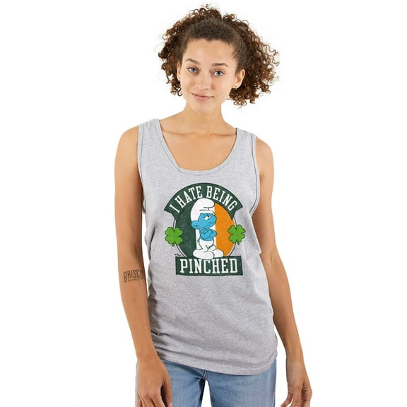 Smurfs Hate Being Pinched St Paddy Tank Top T Shirts Men Women Brisco Brands S