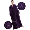 thumbnail image 5 of Womens Robes Warm Plush Winter Robe, Zip up Long Fleece Bath Robes Female, Zipper Bathrobes for Women, 5 of 8