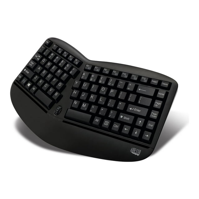 Adesso Tru-Form Media 1150 - Ensemble Clavier et Souris - avec Volant - Sans Fil - 2.4 GHz - US