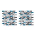 thumbnail image 1 of 2 azulejos vívidos de color azul, azulejos despegables y adhesivos, efecto ladrillo 3D, impermeables, para decoración de salpicadero de cocina, papel tapiz autoadhesivo, 1 of 6