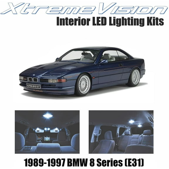 XtremeVision Interior LED for BMW 8 Series E31 1989-1997 11 Pieces Cool White Interior LED Kit   Installation Tool