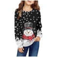 thumbnail image 2 of Girls' Autumn and Winter Printed Round Neck Long Sleeved Casual Hoodless Sweatshirt 18 Month Jacket 11-12 Years, 2 of 4