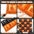 thumbnail image 4 of Telón de pared con forma de globo NISOCY, lámina cuadrada, negro y naranja, 25 unidades, 4 of 8