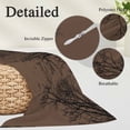 thumbnail image 3 of Coffee Brown Black Branches Throw Pillow Covers, Botanical Dead Tree Birds Soft Breathable Pillow Cases with Invisible Zipper for Sleeping, Long Body Pillowcases for Couch Bed Sofa Chair 20x54 Inches, 3 of 9