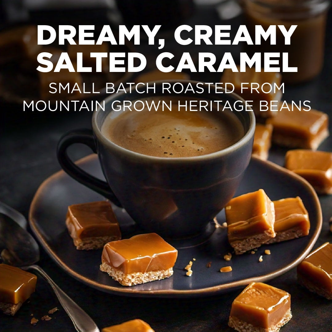 Maud's Salted Caramel Flavored Coffee Pods, 100 ct, Medium Roast Flavored Coffee in Single Serve Pods – 100% Arabica Beans, Compatible with Keurig K Cups Maker