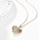 thumbnail image 3 of Collares HTOOO con colgante de corazón para mujer, joyas de cristal chapadas en oro de 18 quilates, regalo de San Valentín., 3 of 5