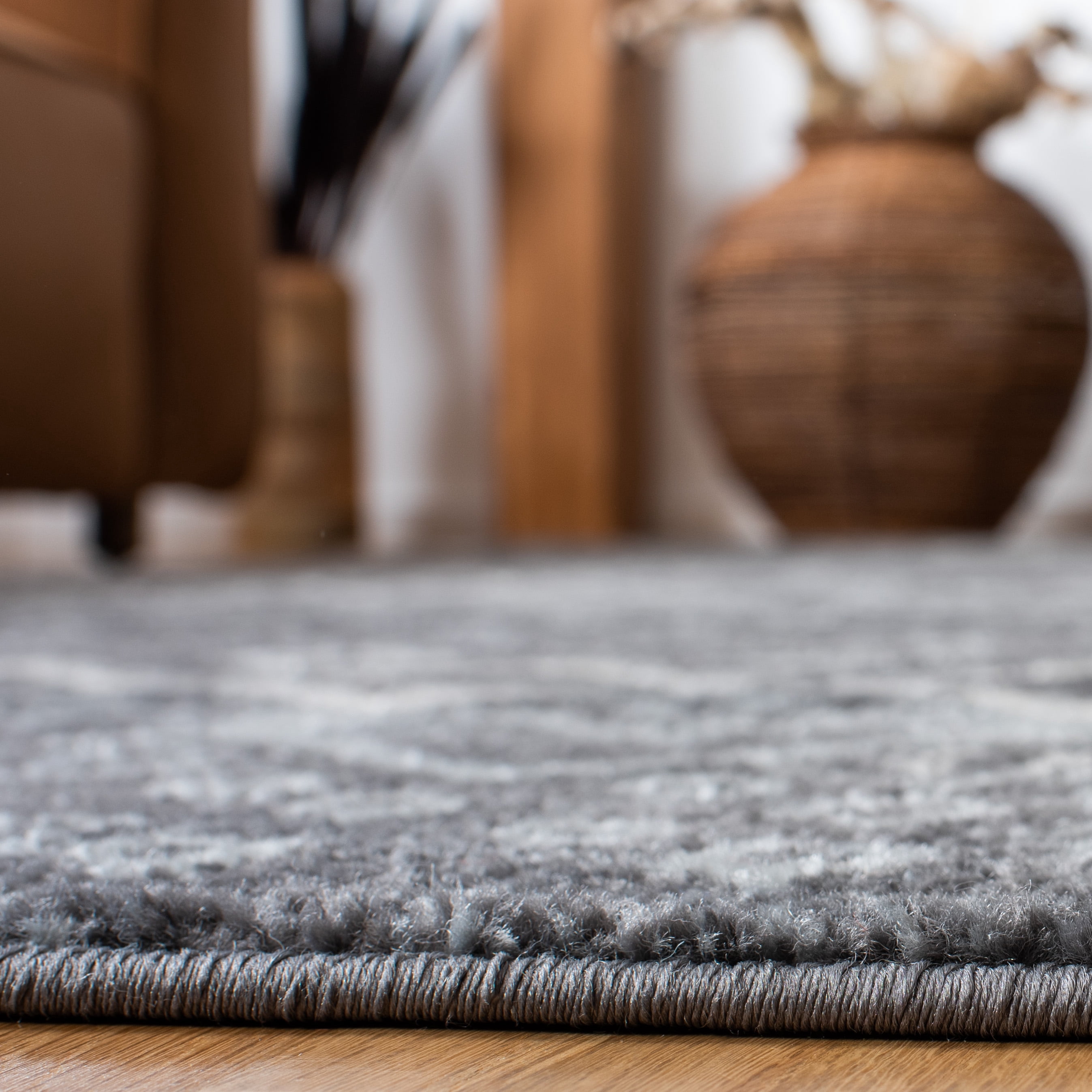Safavieh Amsterdam Gladwin Geometric Area Rug, Dark Gray/Light Gray, 8' x 8' Round