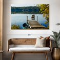 thumbnail image 3 of Elephant Stock Lake Geneva Morning Calm Wall Art - Horizontal Canvas Wall Art - Living Room Wall Decor - Nature Canvas - Blue And Green Decor - 51" x 34", 3 of 8