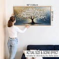thumbnail image 6 of TOARTi Tree of Life Canvas Wall Art White and Gold Leaf Framed Painting Modern Abstract Big Tree Prints for Living Room Bedroom Office 20x40 Inch, 6 of 9