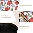 thumbnail image 5 of FORMRS Makeup Bag Travel Cosmetic Organizer for Women Fold Flat Zipper Pouch with Handle, Vibrant Strawberries, 5 of 8