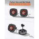 thumbnail image 3 of Pendientes de Botón PROSTEEL Granate Rojo Cuadrado con Circonita Cúbica Plata de Ley, 3 of 6