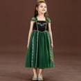 thumbnail image 6 of LOEL Girls Princess Dress Fancy Outfit Christmas Birthday Theme Party Fairy Green Dress, 6 of 9