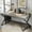 Light Grey Oak, variant on IBF Modern Black Computer Desk, Long Home Office Desk for Writing Study, Large Simple Wood Metal Work Desk in Bedroom, Big Pc Gaming Workstation Executive Computer Table, Black Oak, 60 Inch