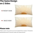 thumbnail image 5 of Sunshine Pillow Covers 12x20 Set of 2 Cute Orange Sun Bohemian Style Decor Outdoor Throw Pillows Boho Sunset decor Pillowcase Linen Lumbar Cushion Case for Home Couch Sofa Bed, 5 of 6