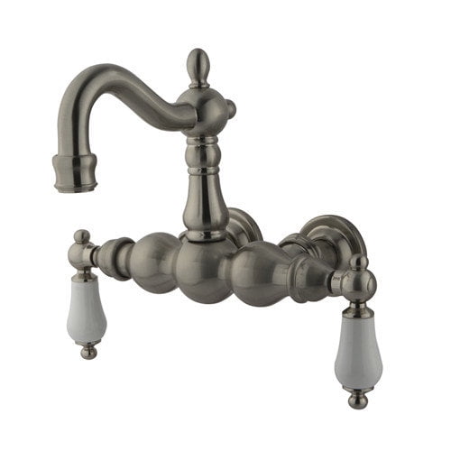 Elements Of Design Hot Springs Double Handle Wall Mount Clawfoot Tub Faucet Trim Porcelain Lever Handle Walmart Com Walmart Com