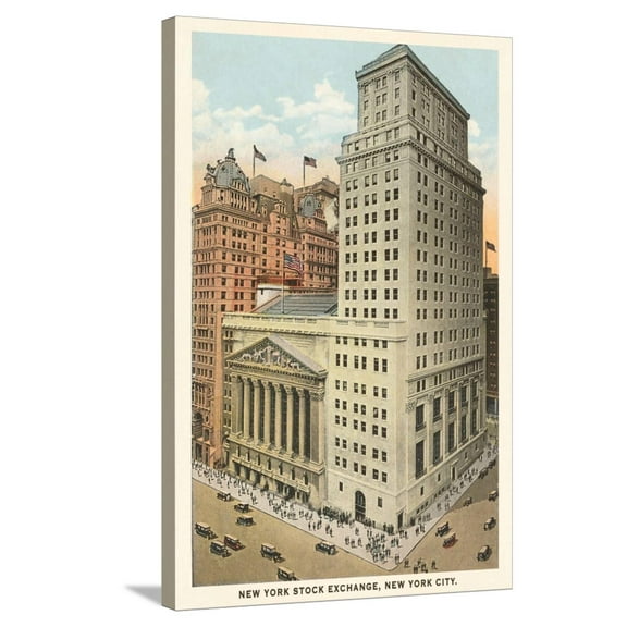 Art.com New York Stock Exchange, New York City Stretched Canvas Print Wall Art, 24" x 36"