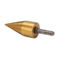 thumbnail image 3 of Twist Firewood Splitter Wood Cone Punch Drill Bit Square Shank TiPlating Split Tool 42mm L, 3 of 9
