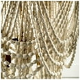 thumbnail image 2 of Pemberly Row 26x23 Gold Metal White washed Wooden Bead Three Bulb Chandelier, 2 of 4