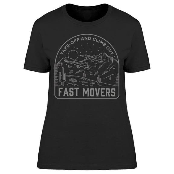 Fighter Plane Line Fast Movers Tee Women's -Image by Shutterstock