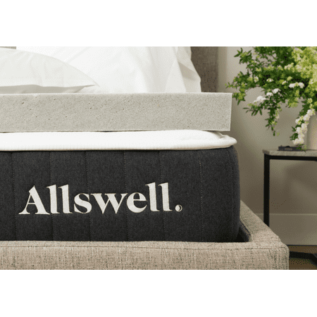 Memory Foam Mattress Topper, Twin, 3u0022, Infused with Graphite, Allswell