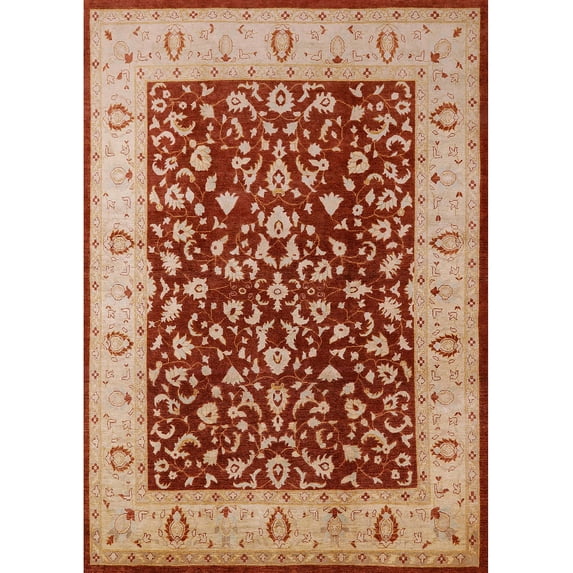 Ahgly Company Machine Washable Indoor Rectangle Industrial Modern Sandy Brown Area Rugs, 2' x 3'