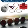 thumbnail image 2 of Unique Bargains 1.65" Universal Digital Water Temperature Gauge Kit with Red Joint Pipe Radiator Sensor Adaptor 100-300F - DC 12V Automotive LED Display, 2 of 7