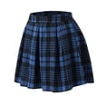 thumbnail image 5 of Fgnfyis Womens Plaid Skirt Pleated Skirt with Waist Cinching Design and Pattern for A Flowy Casual Skirts for Women Blue L, 5 of 9