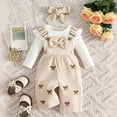 thumbnail image 5 of larppty Newborn Baby Girl Clothes Long Sleeve Fack Two Piece Romper | Fall Baby Girl Clothes One Piece Gingerbread Man Jumpsuit Warm Cute Romper Baby Girl Winter Outfits 0 3 6 9 12 18 Months, 5 of 6