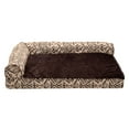 thumbnail image 4 of FurHaven Pet Products Southwest Kilim Memory Top Deluxe Chaise Lounge Pet Bed for Dogs & Cats - Desert Brown, Medium, 4 of 12