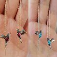 thumbnail image 2 of Pendientes de colibrí colgantes largos con forma de gota de pájaro para mujer Dengxun unisex, 2 of 2