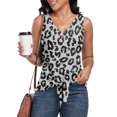 thumbnail image 2 of FIUFY Womens Tank Tops Sleeveless Button Down Shirts V Neck Tie Front Knot Tunic Blouses, 2 of 4