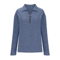 thumbnail image 4 of Womens Half Zip Pullover T Shirts Quarter Zip Up Polo Sweatshirt 2026 Trendy Crewneck Long Sleeve Basic Collared Tops, 4 of 7