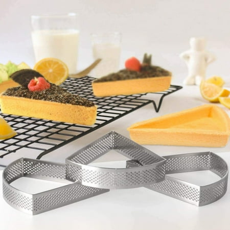 

GROFRY 6Pcs/Set Multifunctional Baking Mold Integrated Molding Stainless Steel Easy Clean Smooth Surface Tart Mould for Kitchen