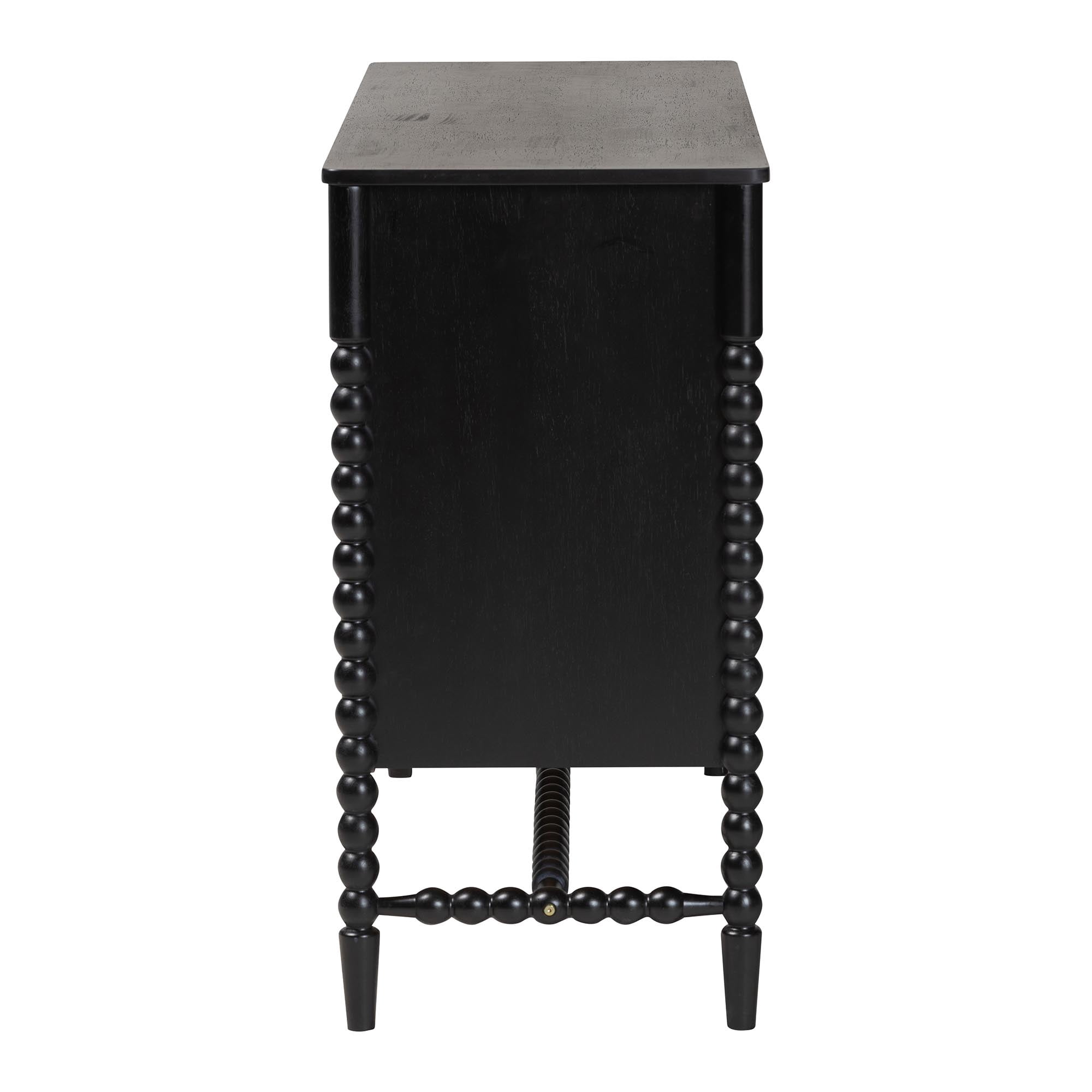 Baxton Studio Brantley Modern Farmhouse Dresser, 6-Drawer, Black