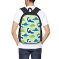 thumbnail image 6 of Vsdgher Cute Dinosaur Blue Green Print Backpack for Women Men School Bookbag with Laptop Compartment for College Work Travel, Simple Fashion Casual Daypack, Fit 15" Laptop, 6 of 8