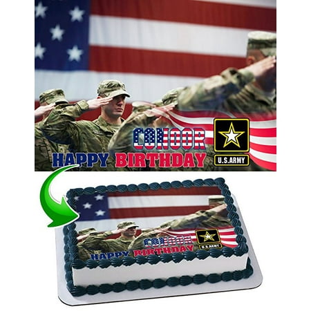 U S Army Cake Edible Image Cake Topper Personalized Birthday 1 4