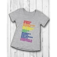 thumbnail image 4 of Pride Shirt Women Equality Love is Love Gay Rainbow Flag LGBTQ V-Neck Shirts Medium Gray, 4 of 6