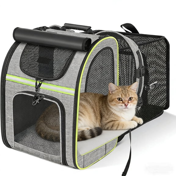 Cat Backpack Expandable, Cat Carrier Backpack with Breathable Window ,Durable Oxford Cloth