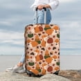 thumbnail image 7 of Logiee Autumn Fox Pumpkin Lazy Print Travel Luggage Cover,Suitcase Protector, Washable Elastic Suitcase Baggage Cover,Closure for Wheeled Suitcase Fit 18-32 Inch Luggage-Medium, 7 of 7