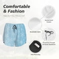 thumbnail image 4 of Balery Snowflake Snowing Pantalones cortos deportivos para mujer con forro y dos bolsillos, elásticos, para entrenamiento, gimnasio, yoga-X-Large, 4 of 7