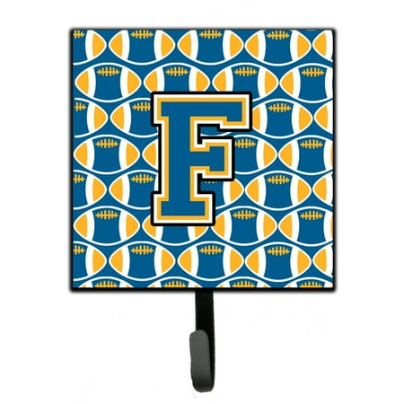 

Carolines Treasures CJ1077-FSH4 Letter F Football Blue and Gold Leash or Key Holder 7Hx4.25W multicolor