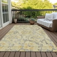 thumbnail image 6 of Addison Rugs Chantille Indoor/Outdoor Traditional Floral Gold Washable Rectangle Rug, 2'6" x 3'10", 6 of 6